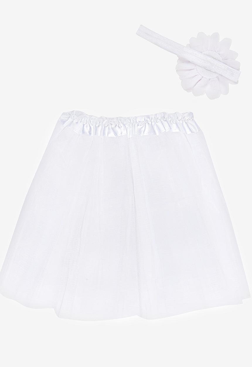Pop Candy - Headband and Skirt Set White