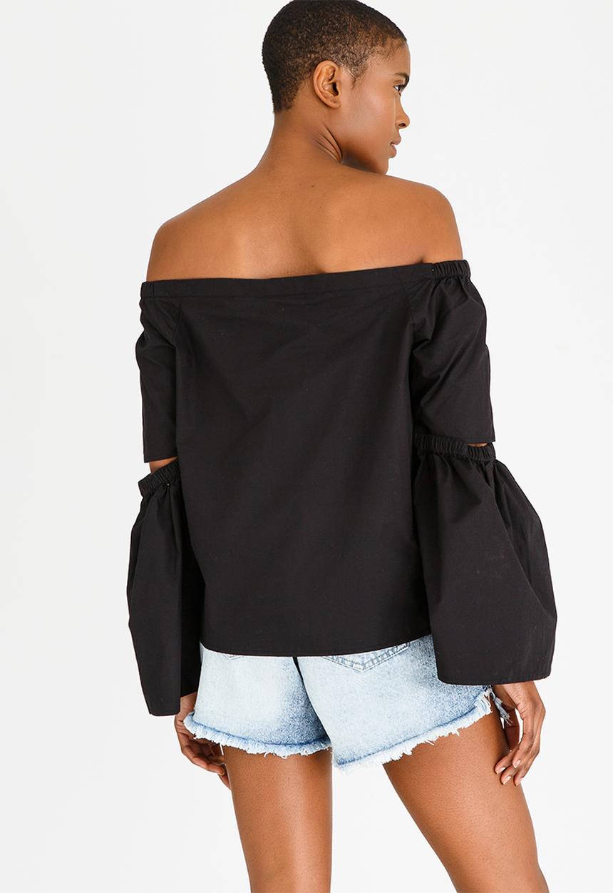 Noisy May - Bronce Cut-out Detail Top Black