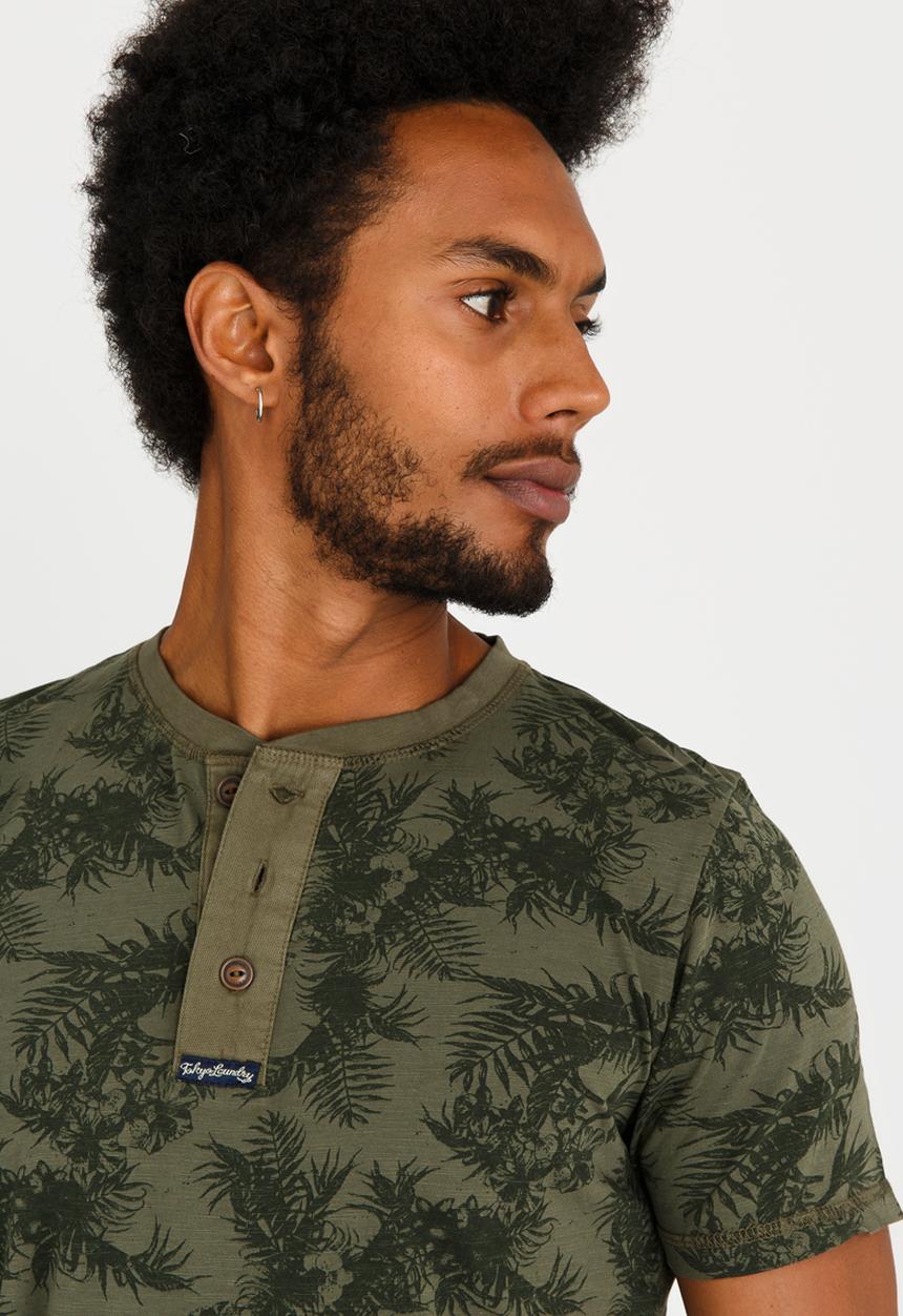 Tokyo Laundry - Otto Crew Neck  Tee Khaki Green