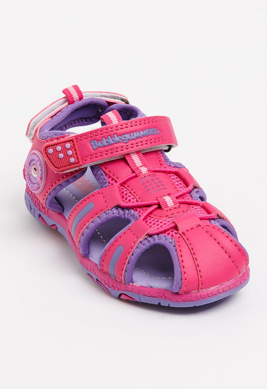 Bubblegummers - Velcro Strap Sandals Mid Purple