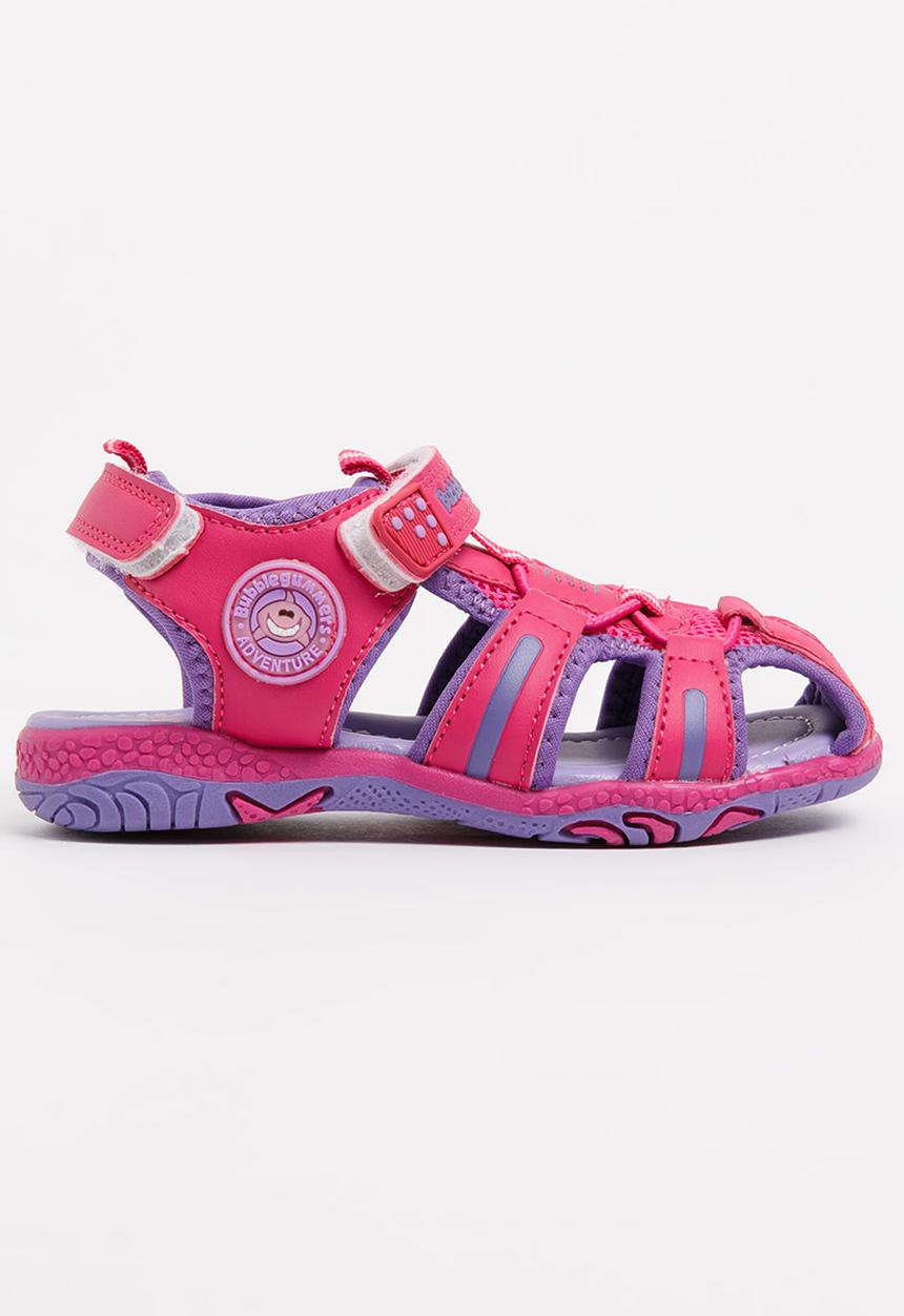 Bubblegummers - Velcro Strap Sandals Mid Purple