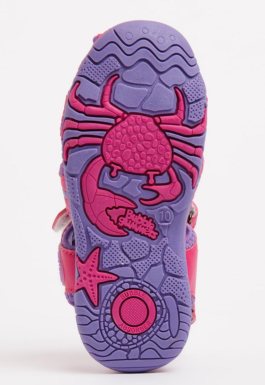 Bubblegummers - Velcro Strap Sandals Mid Purple