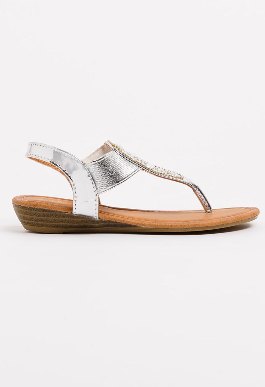 Jumbo - T-bar Sandal Silver