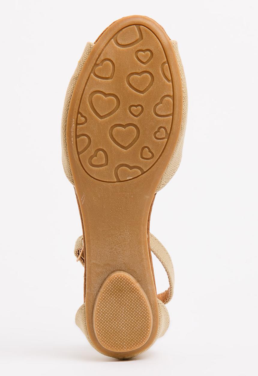 Jumbo - Velour Embroided Sandal Mid Brown