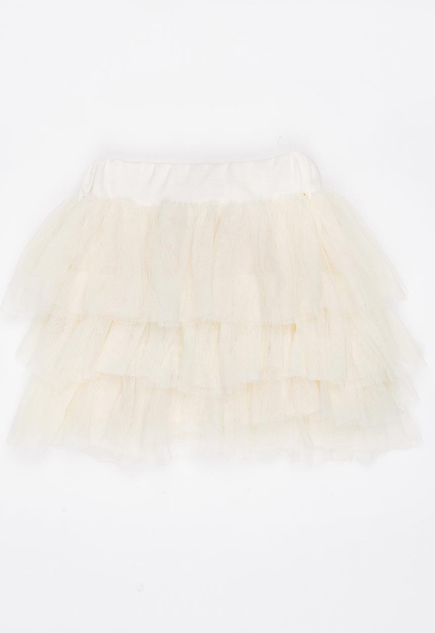 Pop Candy - Tierred skirt Off White