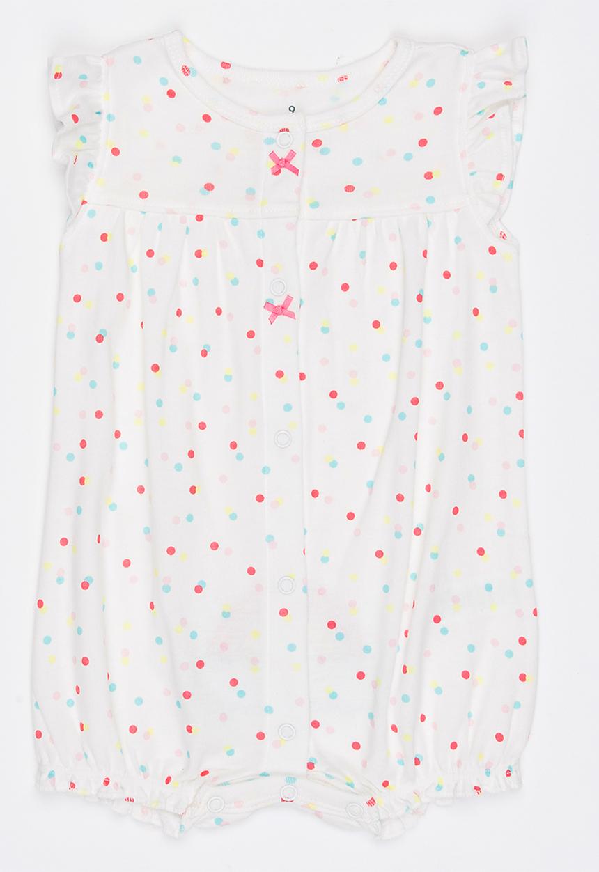 Pop Candy - Printed Rainbow Romper White