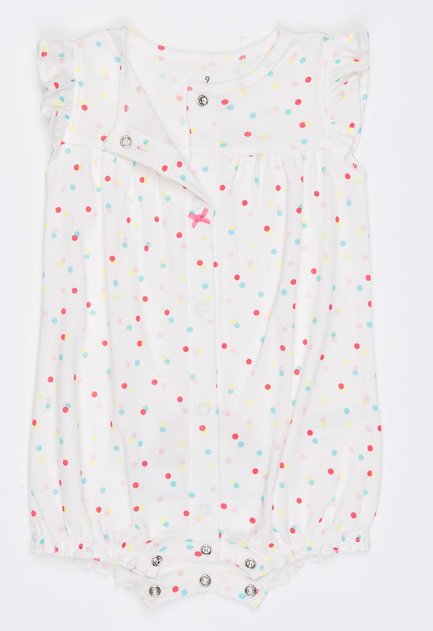 Pop Candy - Printed Rainbow Romper White