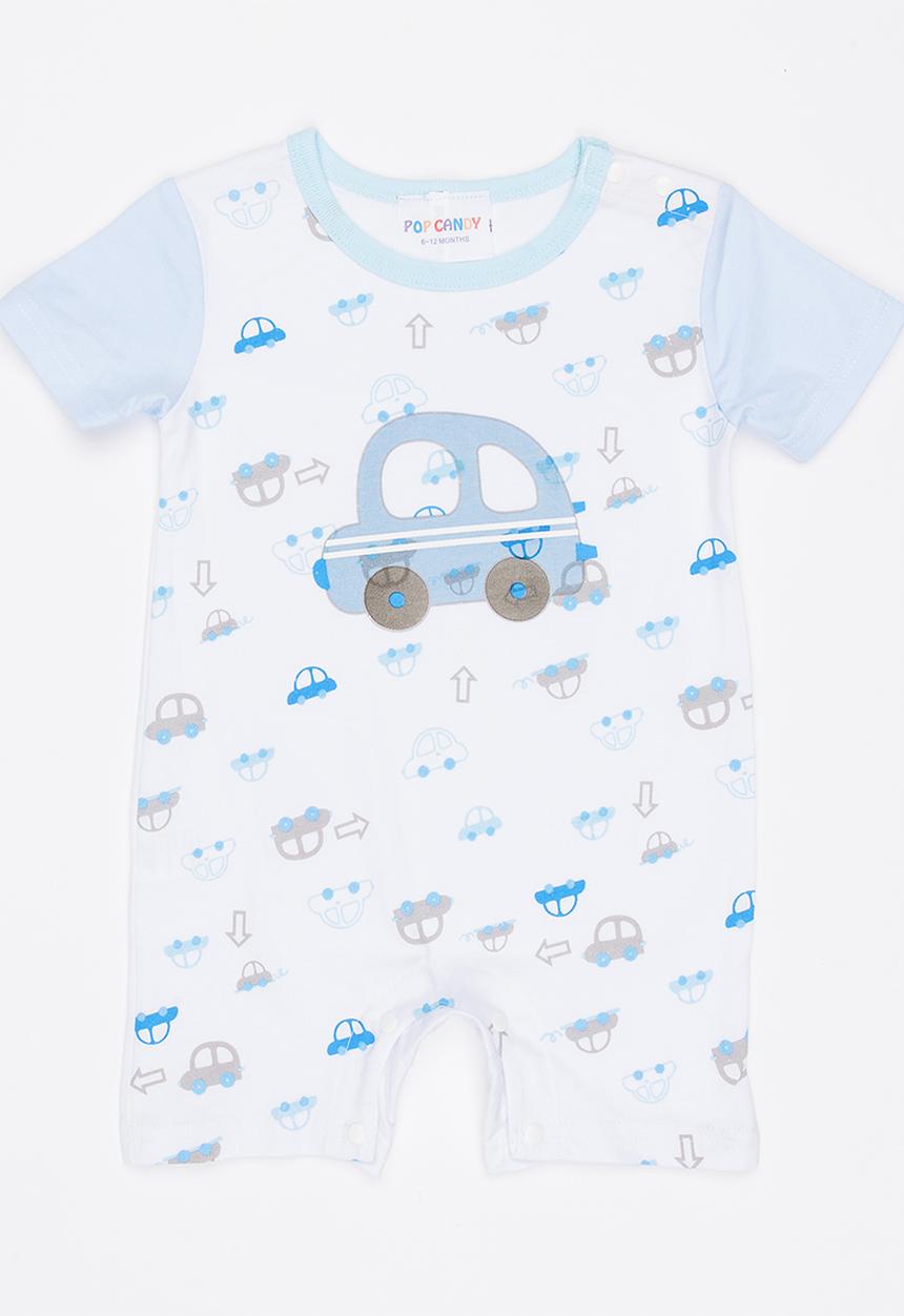 Pop Candy - Car Romper Blue