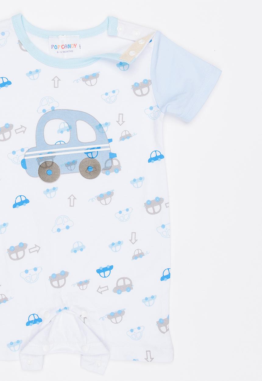 Pop Candy - Car Romper Blue