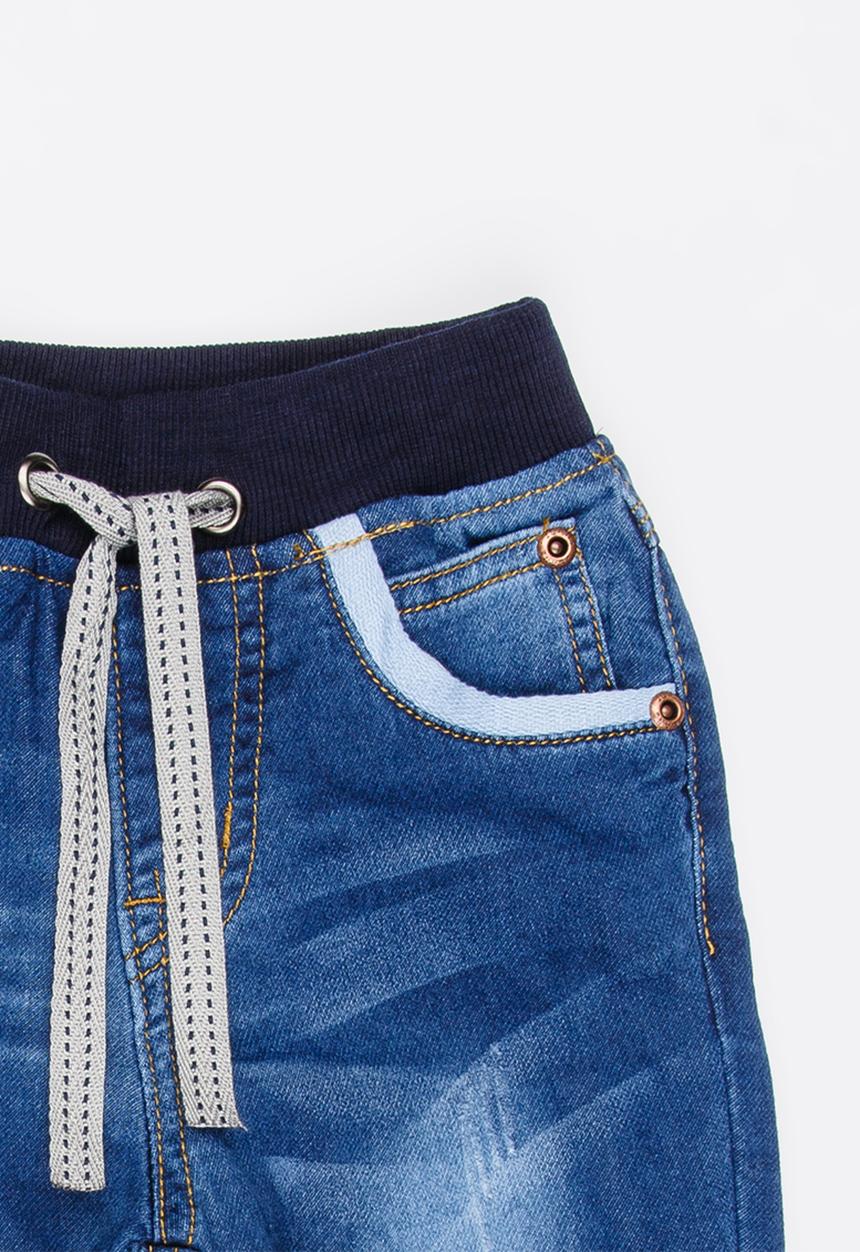 Pop Candy - Denim with Ribbed Waist Blue