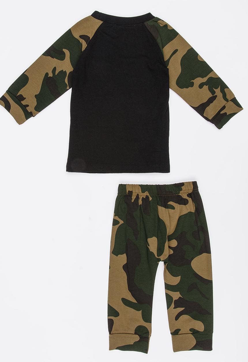Pop Candy - Camo Sweater and Legging Set Khaki Green