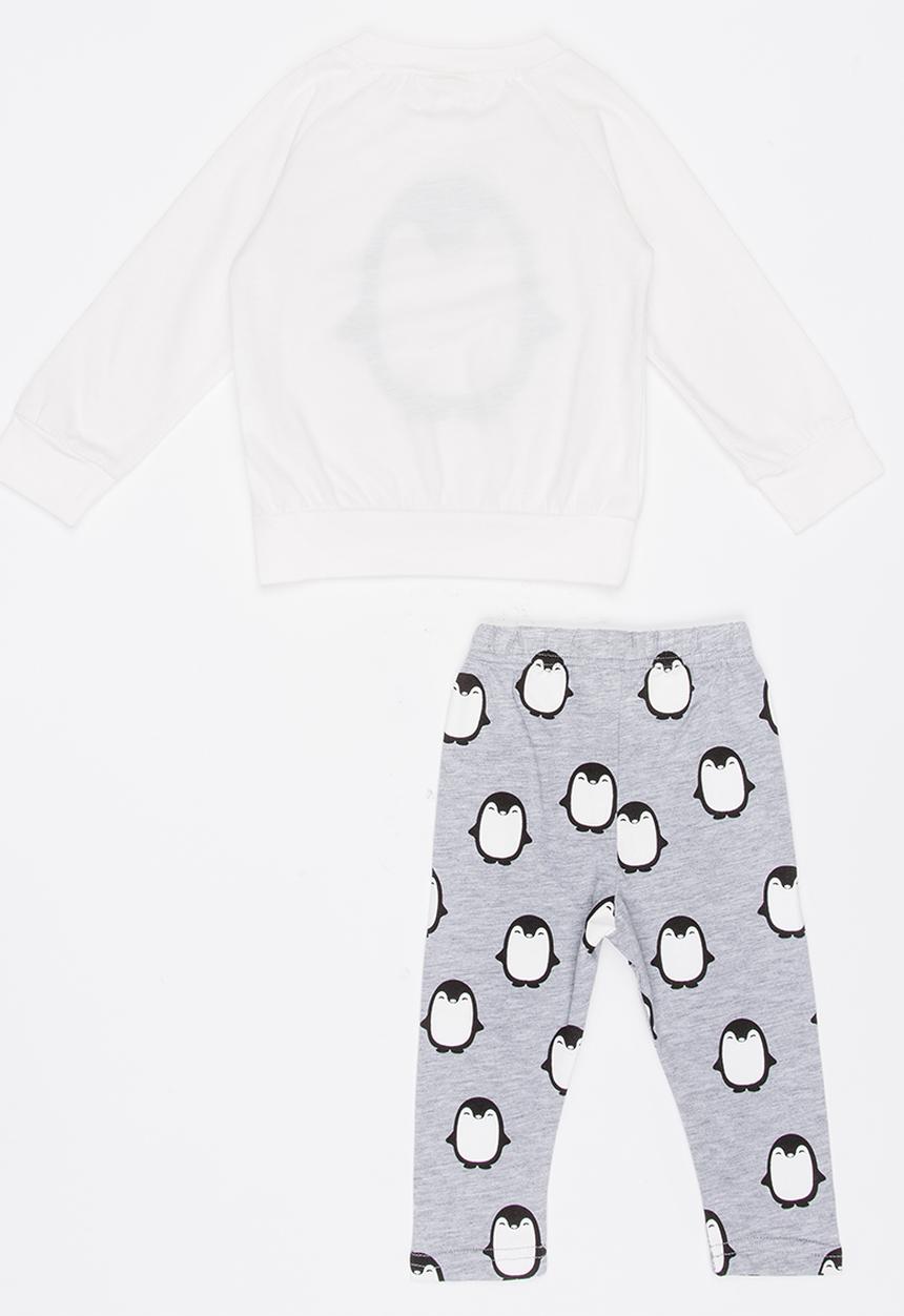 Pop Candy - Penguin Sweater & Jogger Set Grey
