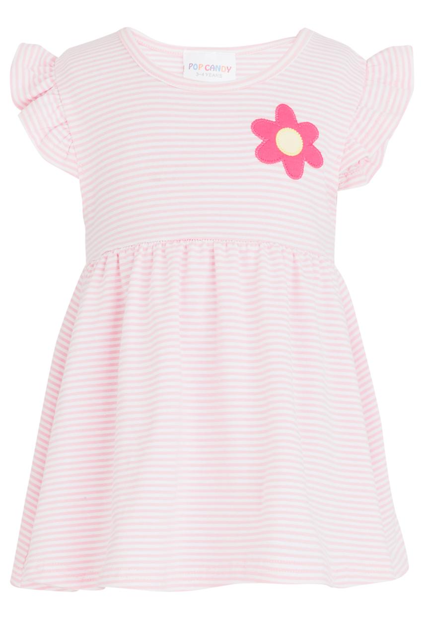 Pop Candy - Stripe Dresses Mid Pink