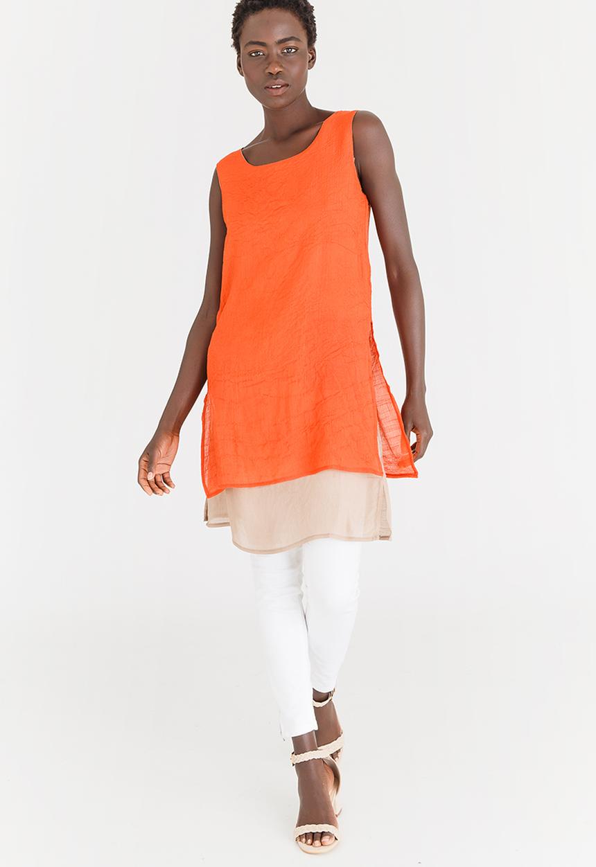 Revenge - Longline Tank Top Orange