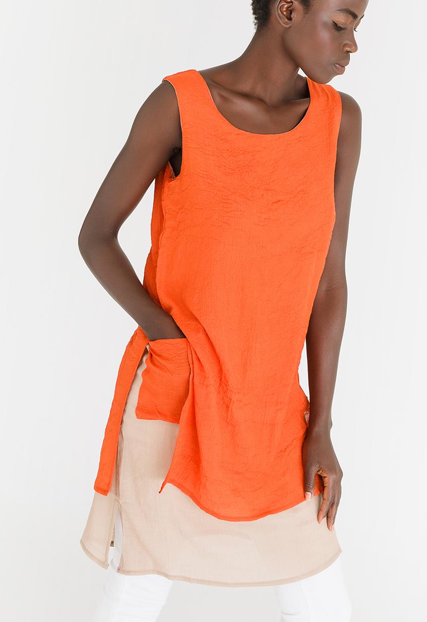 Revenge - Longline Tank Top Orange