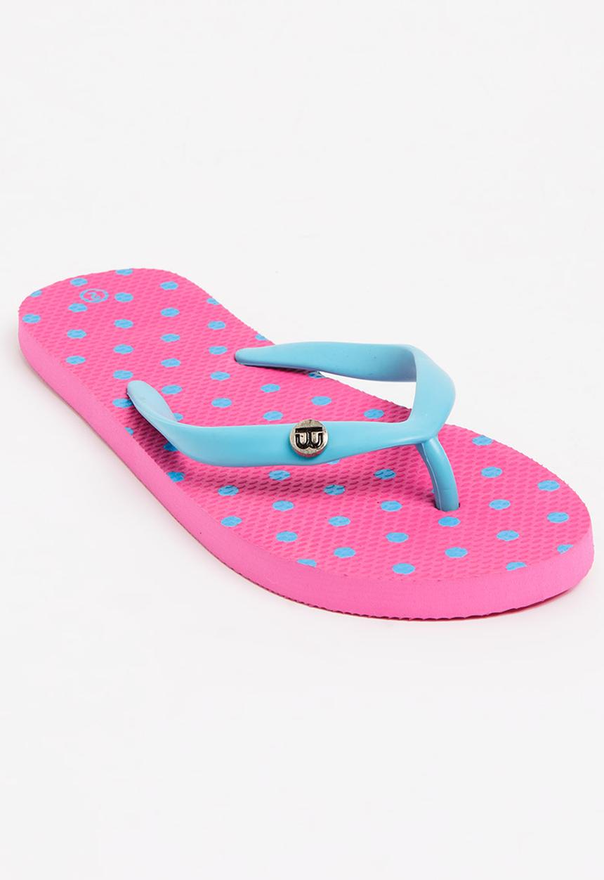 World Tribe - I Spy Flip Flops Dark Pink
