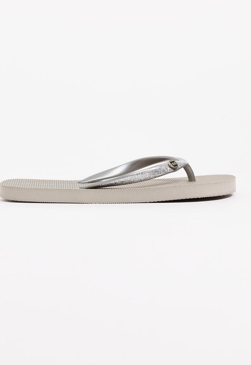 World Tribe - Little Treasure Girls Flip Flops Silver