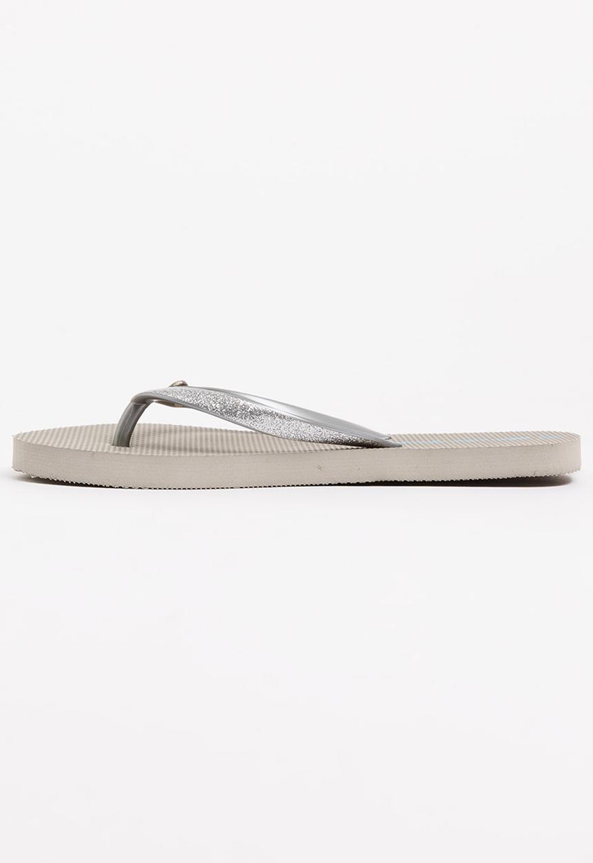 World Tribe - Little Treasure Girls Flip Flops Silver