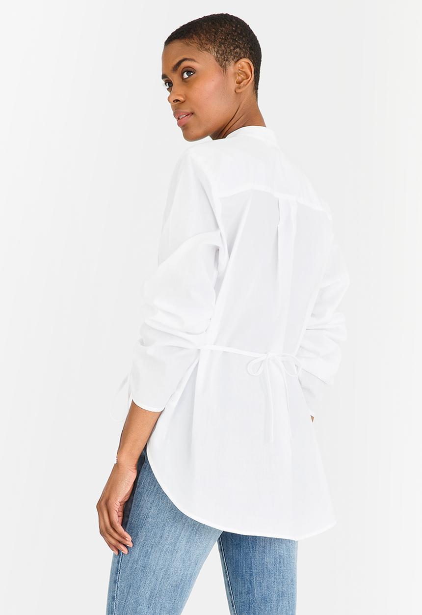 STYLE REPUBLIC - Ruched Sleeve Shirt White