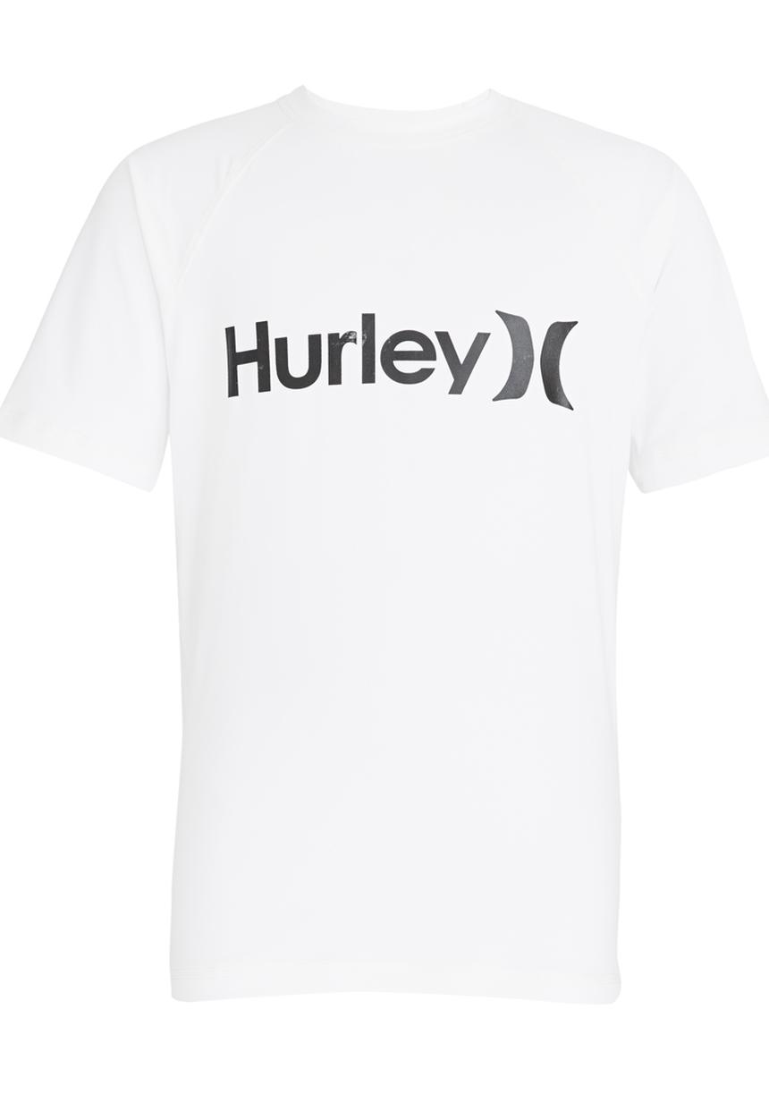 Hurley - One & Only Short  Sleeve Rash Vest White