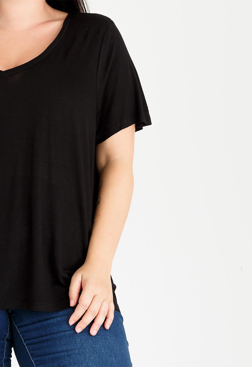 Brave Soul - Tory V-neck T-shirt Black