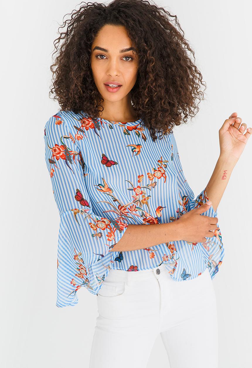 SISSY BOY - Bell of the Ball Printed Top Blue