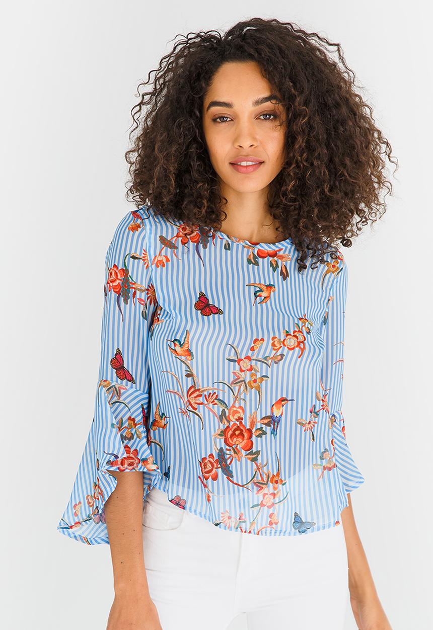 SISSY BOY - Bell of the Ball Printed Top Blue