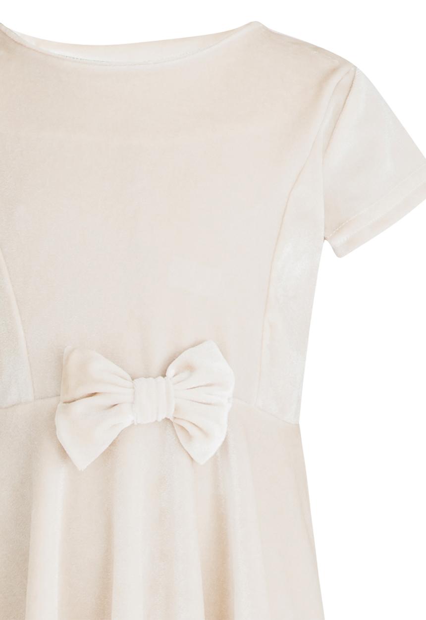 See-Saw - Velour Cap Sleeve Dress Milk