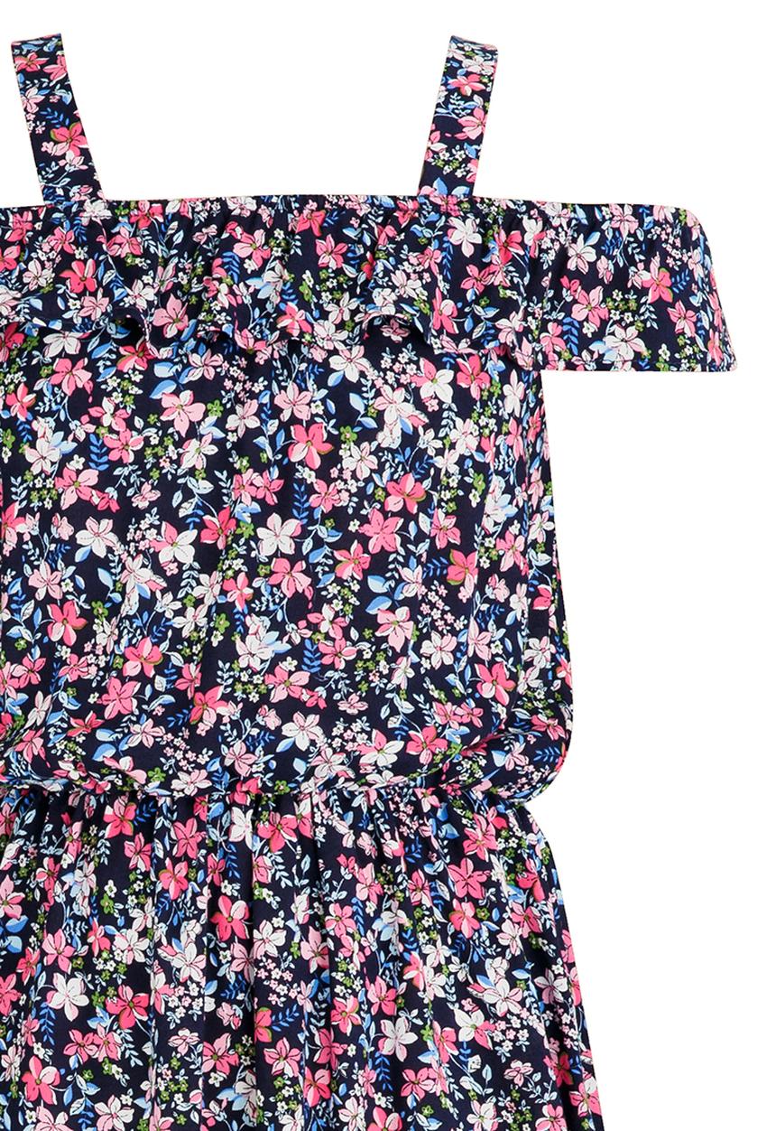 Rebel Republic - Woven Bardot Dress Multi-colour
