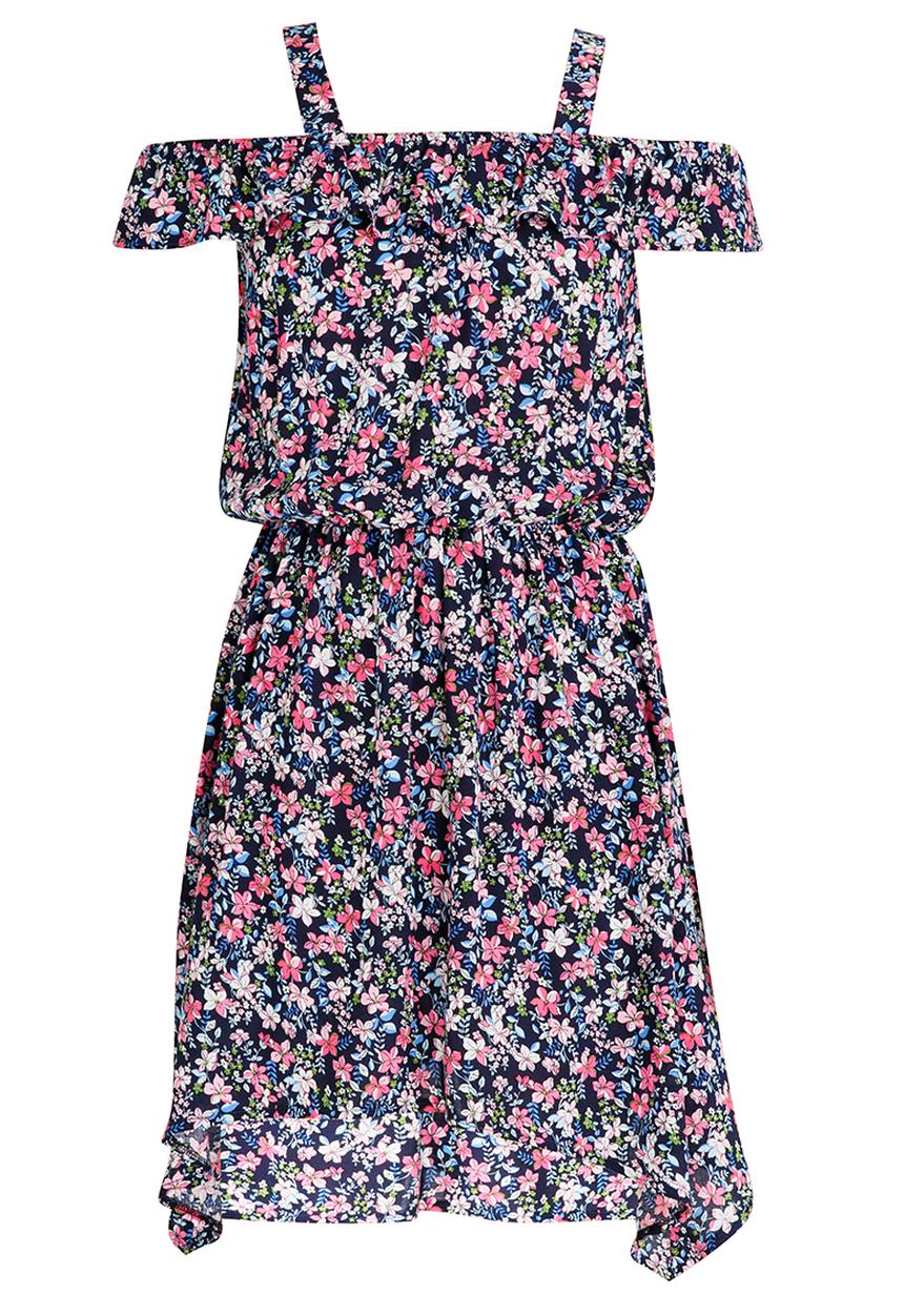 Rebel Republic - Woven Bardot Dress Multi-colour