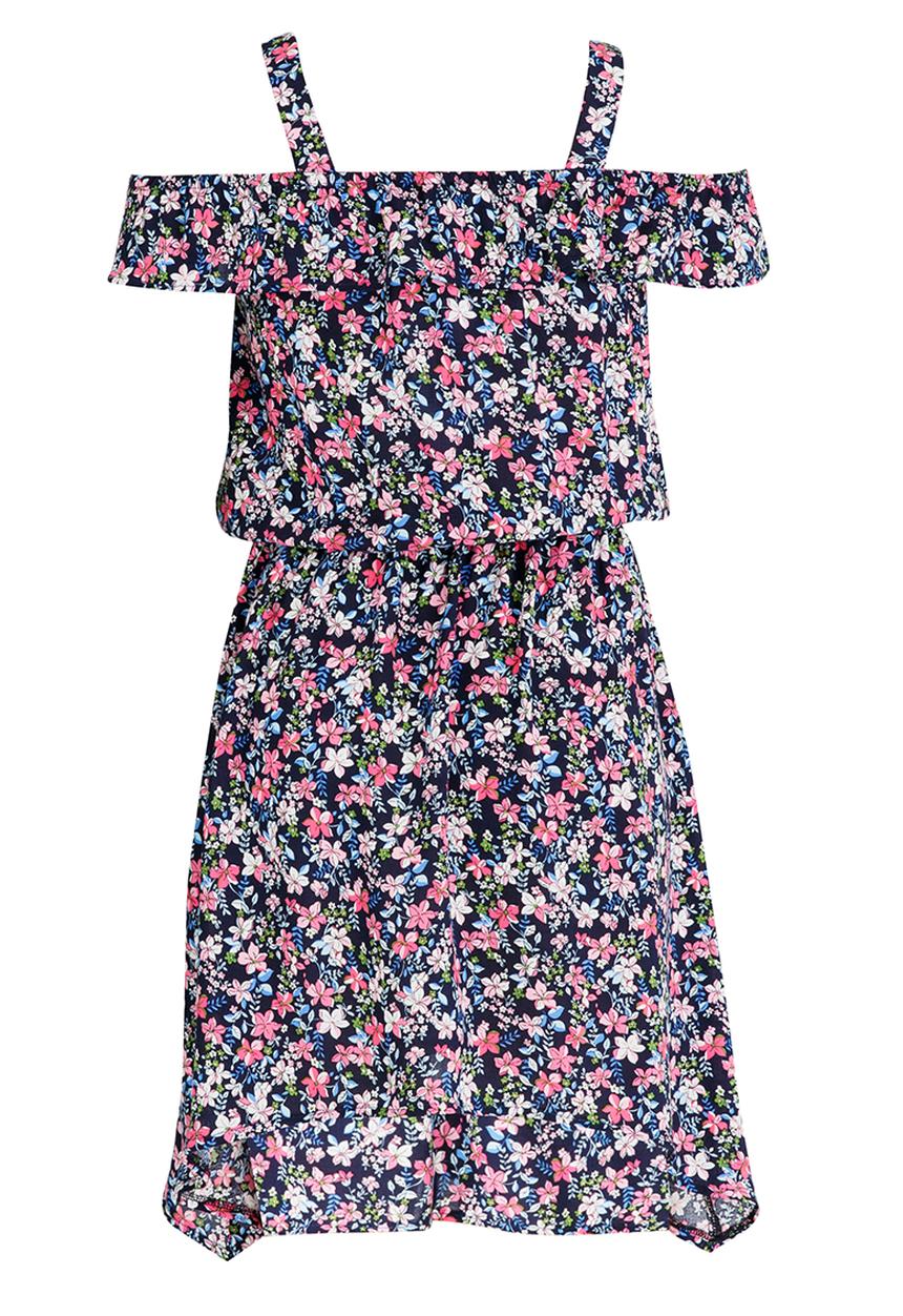 Rebel Republic - Woven Bardot Dress Multi-colour