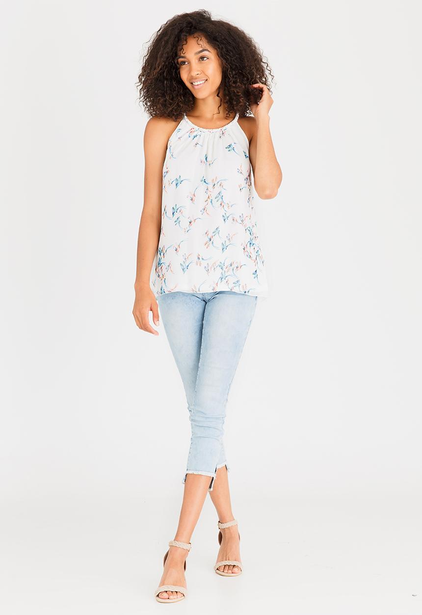 cath.nic - Susan Printed Top Cream