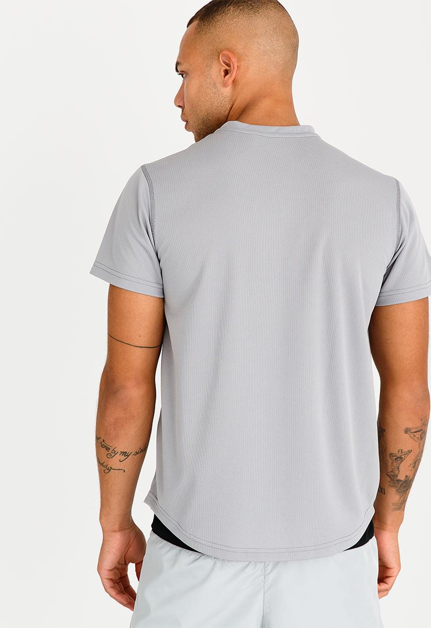 Lithe - Theta Airtex Skull Print Tee Grey