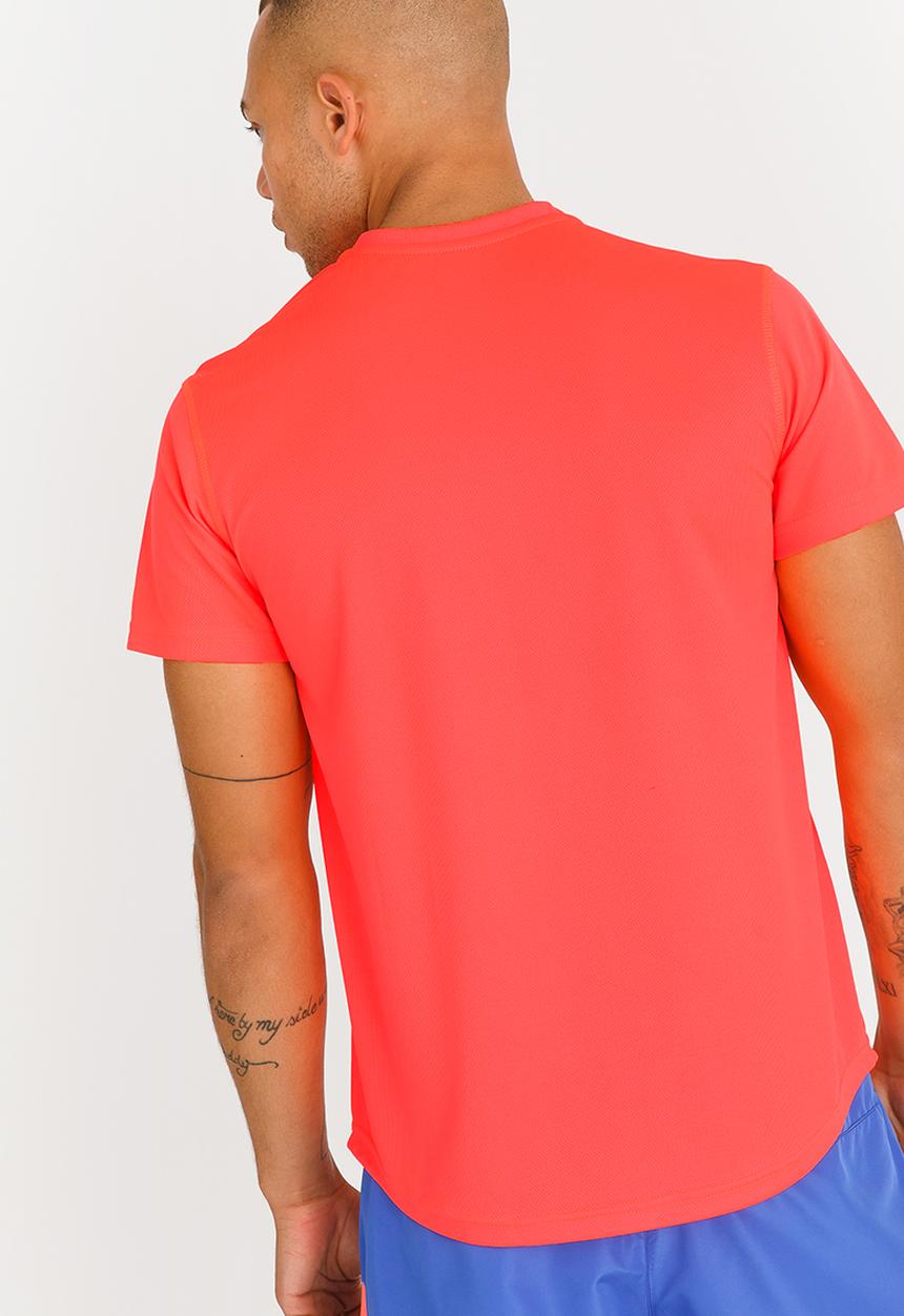Lithe - Theta Airtex Skull Print Tee Orange