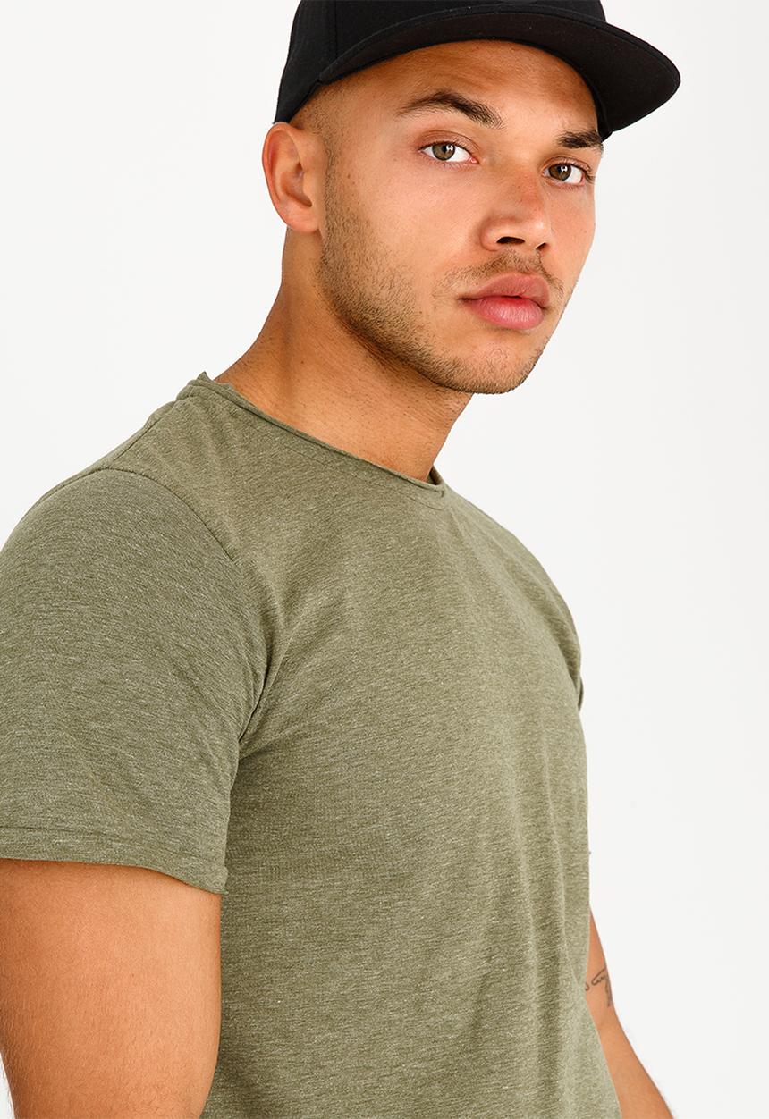 STYLE REPUBLIC - Goat Raw Trim Tee Khaki Green