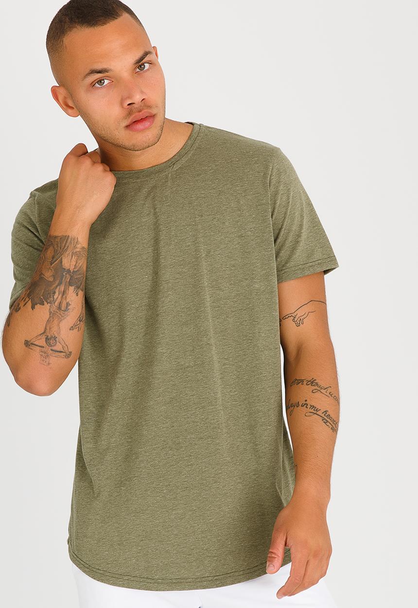 STYLE REPUBLIC - Swag Longer Length Tee Khaki Green