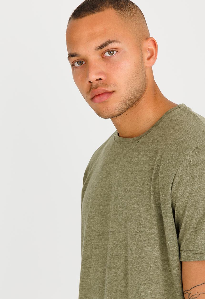 STYLE REPUBLIC - Swag Longer Length Tee Khaki Green