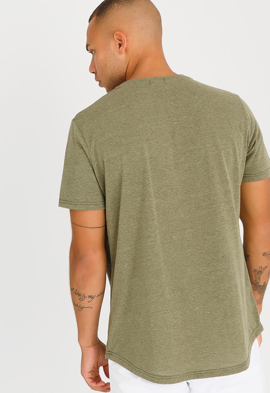 STYLE REPUBLIC - Swag Longer Length Tee Khaki Green