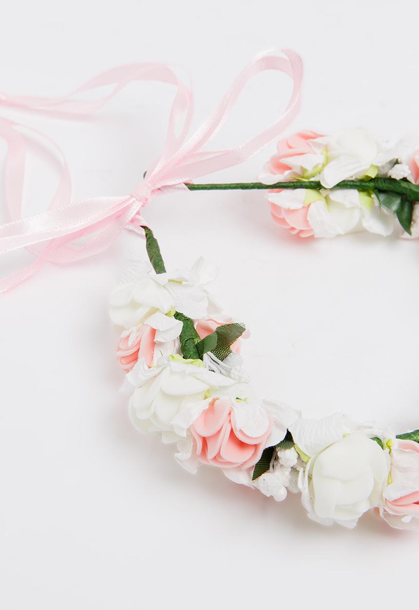 Pop Candy - Flower Garland Headband White