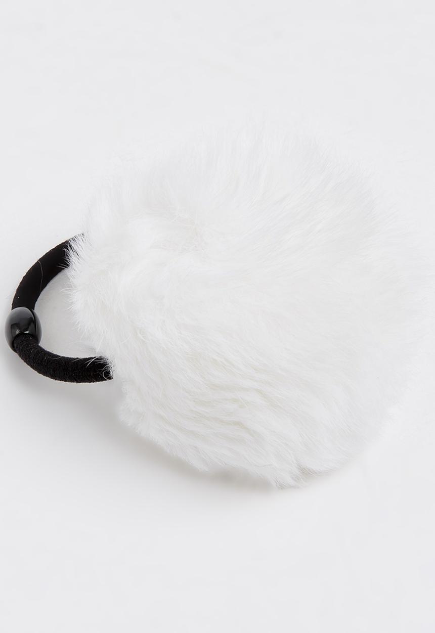 Pop Candy - Pom Pom Hair Tie White