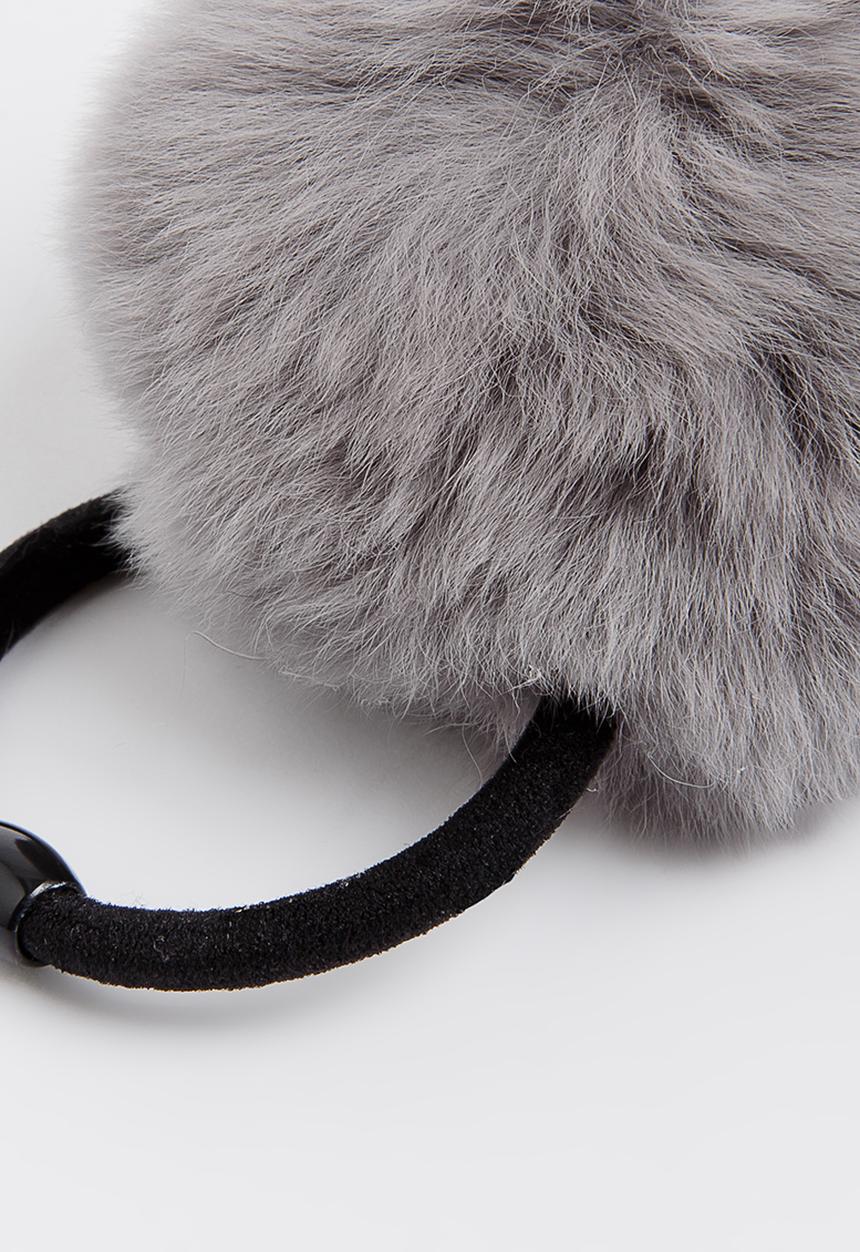 Pop Candy - Pom Pom Hair Tie Grey
