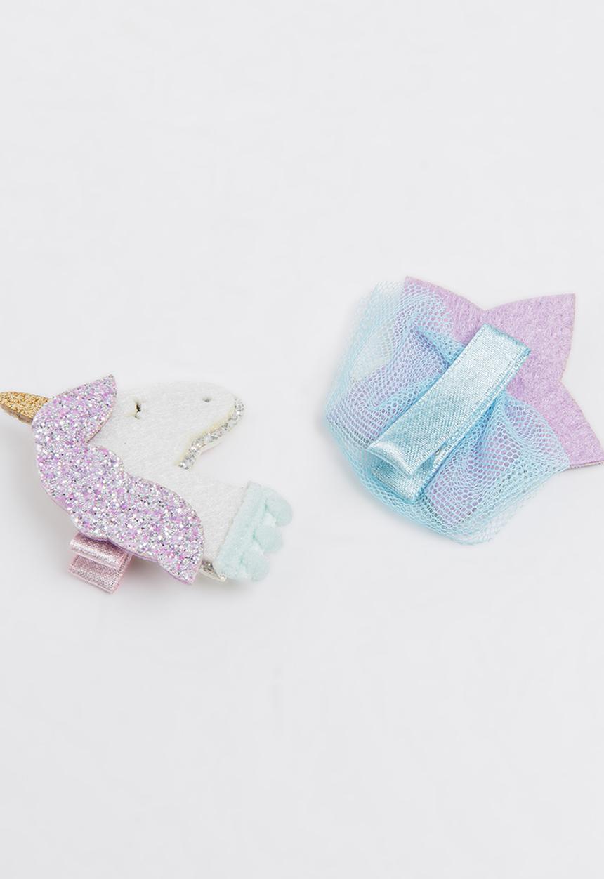 Pop Candy - Unicorn / Star Hair Clip Mid Purple