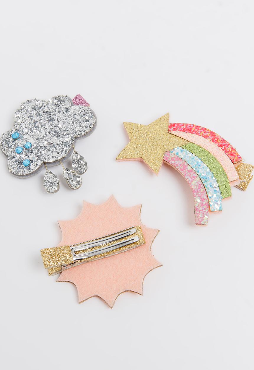 Pop Candy - Moon / Sun / Star / Cloud Hair Clip Multi-colour