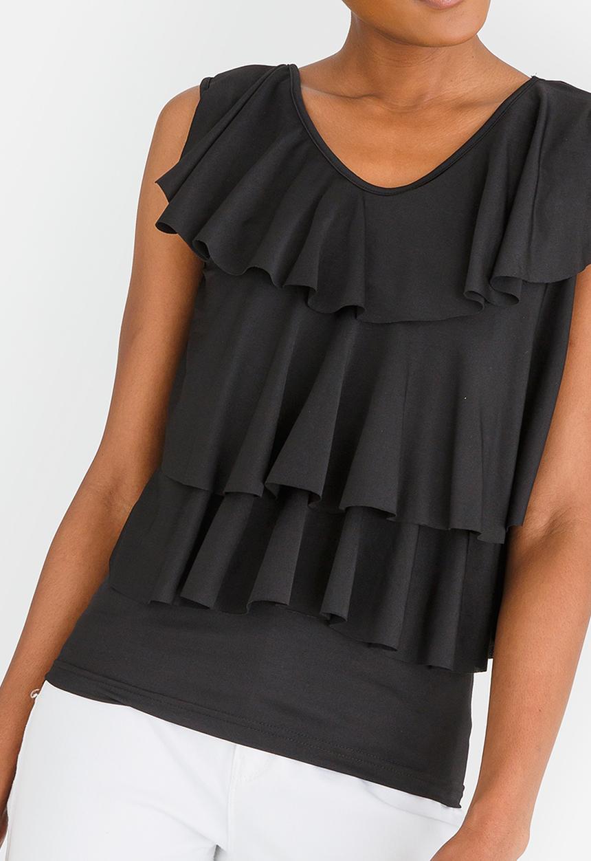 edit - Ruffle Cami Black