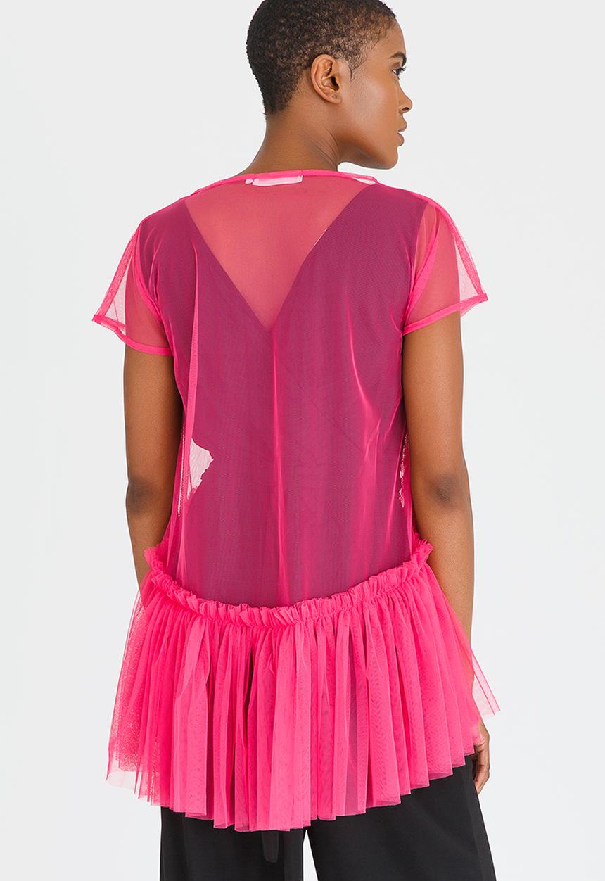 Isabel de Villiers - Tulle Frill Top Pale Pink