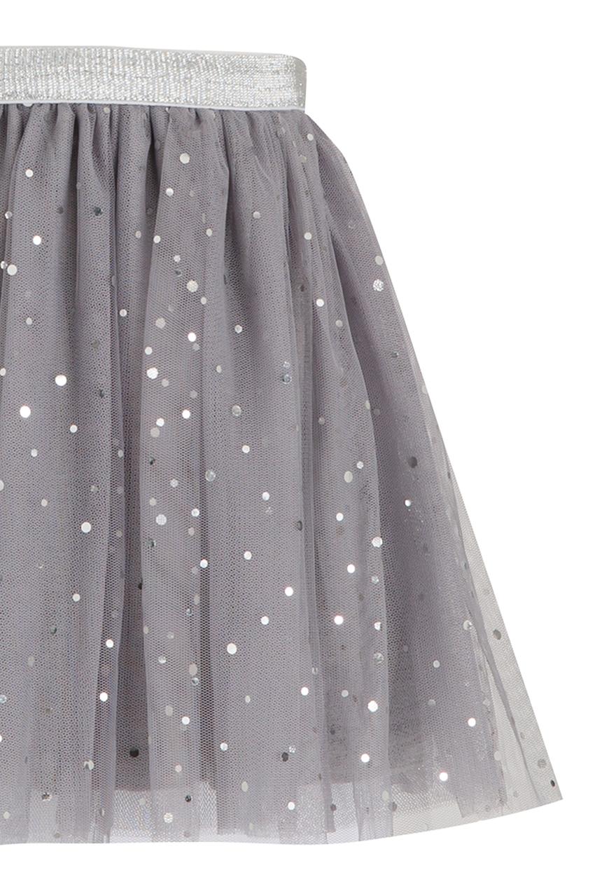 Pop Candy - Mesh Skirt Silver