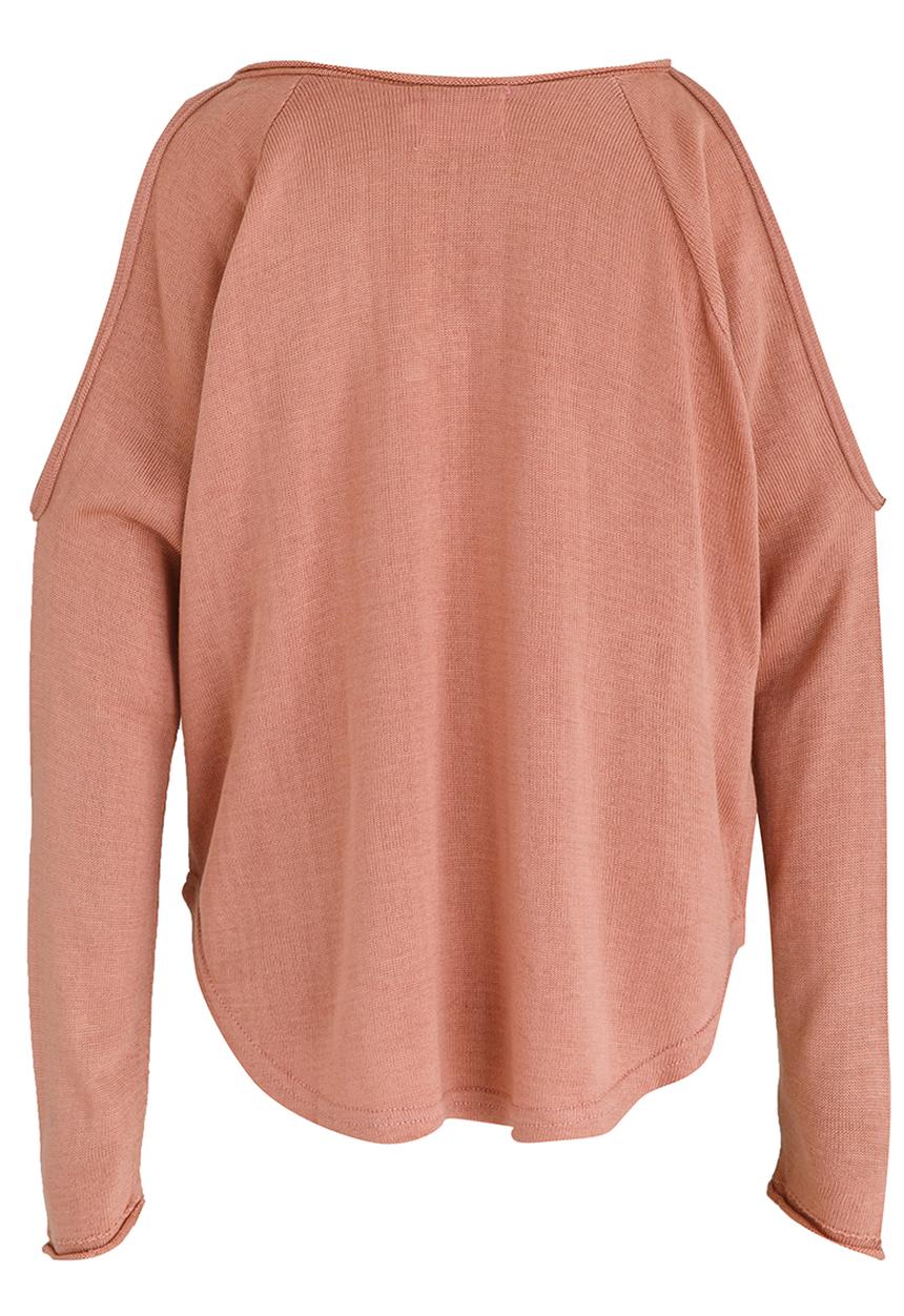 Rebel Republic - Open Shoulder Knit Pale Pink
