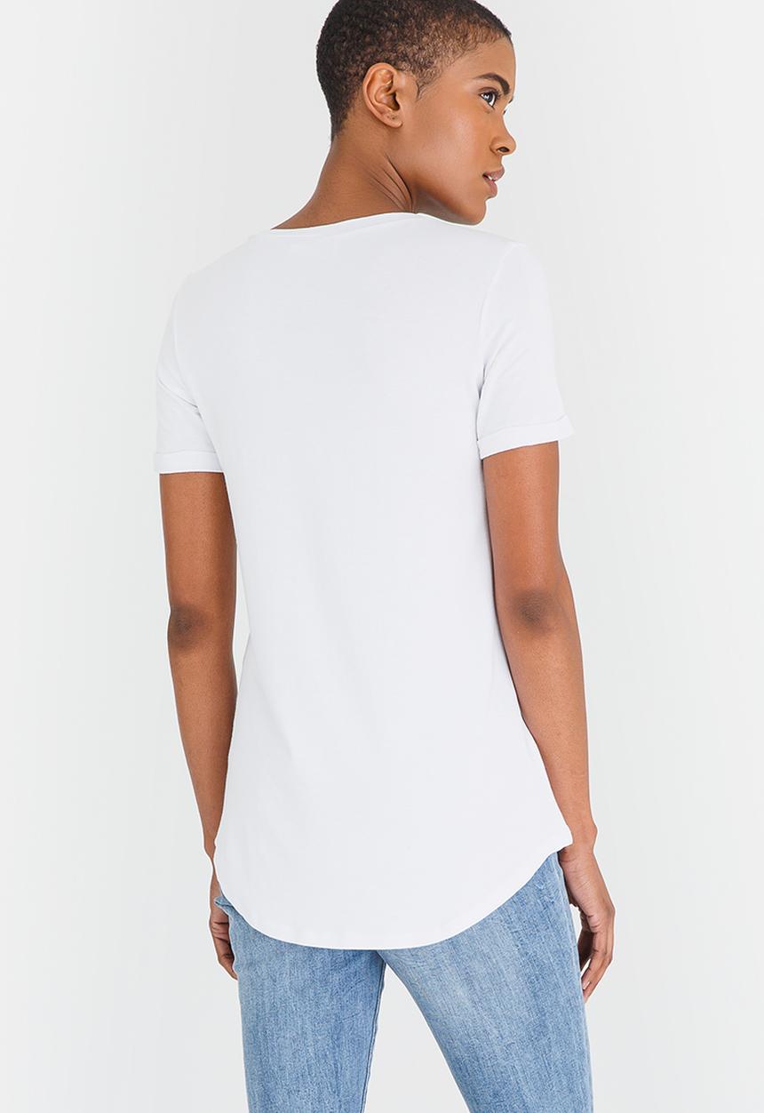 edit - High-Low Tee White