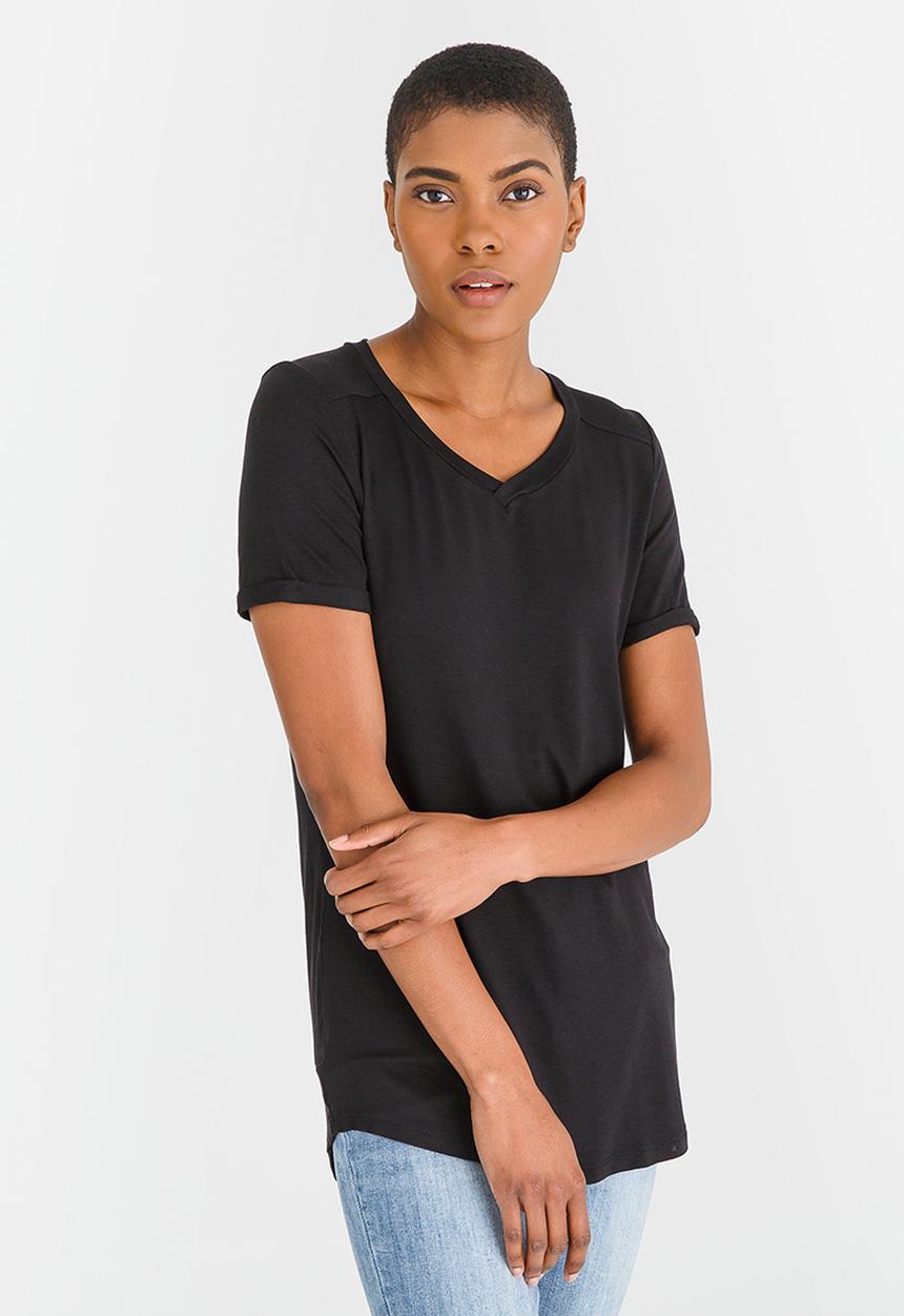 edit - High-Low Tee Black