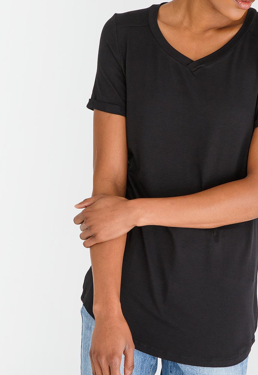 edit - High-Low Tee Black